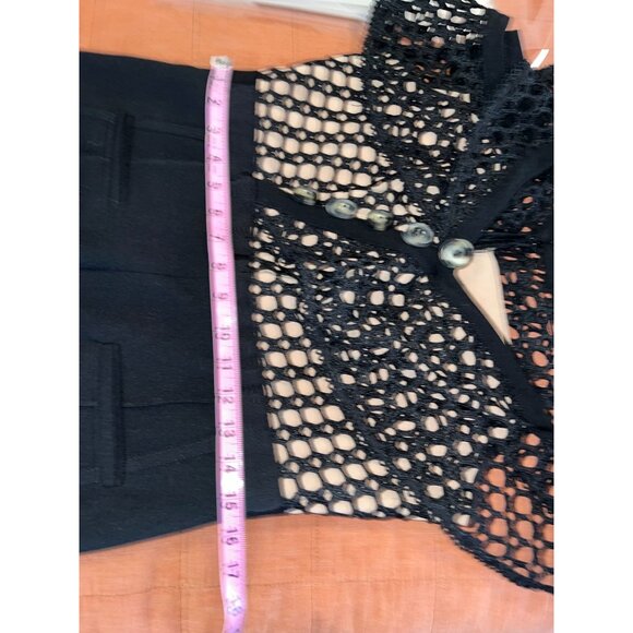 Self-Portrait Lace Frill Jumpsuit Black Size 10 Womens ($575) - Picture 9 of 11